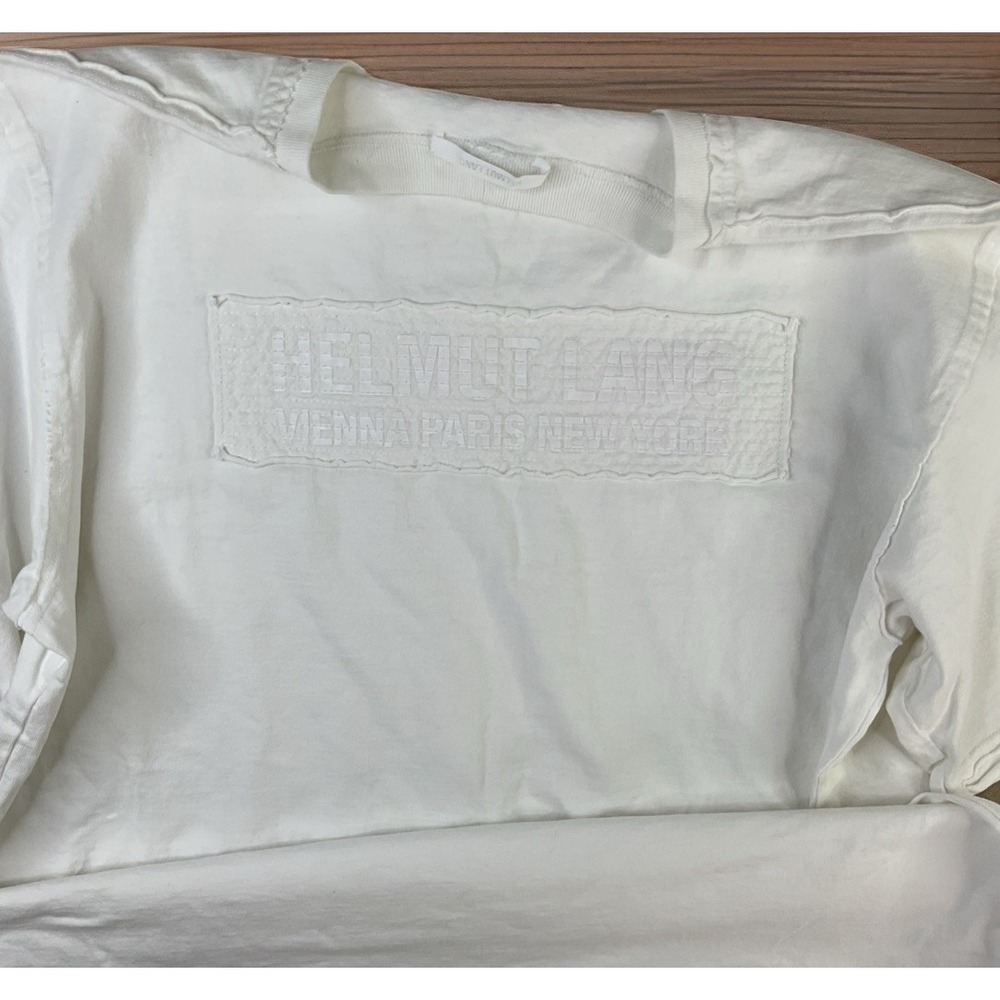 Helmut Lang T-Shirt Embroidered Tee Vienna Paris New York Crewneck Men Sz‎ XL